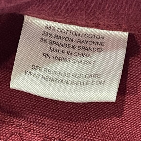 NEW Burgundy Stretch Jeans Size 32 - Picture 8 of 12